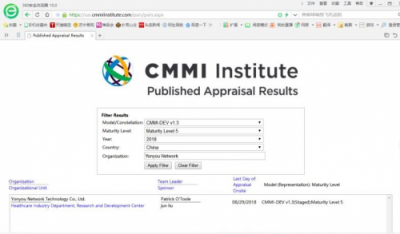 用友網(wǎng)絡(luò)通過CMMI5級認證 具備全球頂級軟件成熟度