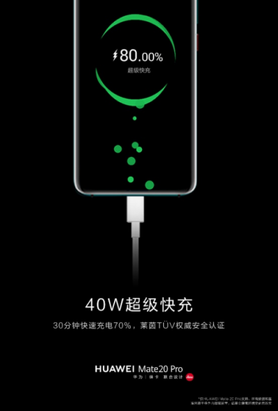 手機充電太費時間？華為Mate 20系列40W快充讓你快速“回血”