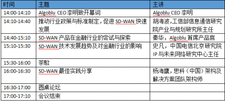 金融行業(yè)SD-WAN的應(yīng)用與實踐研討會將于12月7日在北京舉行