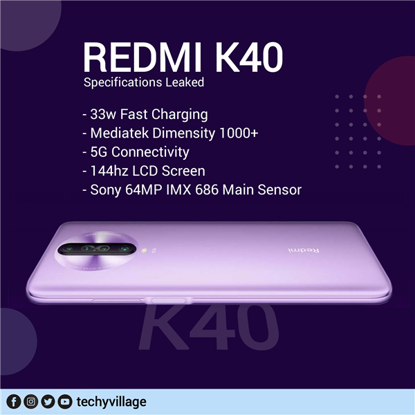 Redmi新旗艦！K40 5G首曝光：144Hz屏/聯(lián)發(fā)科天璣1000+