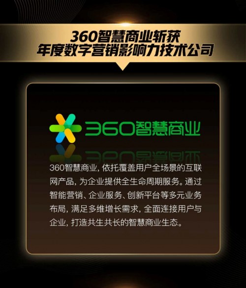 360智慧商業(yè)斬獲2020年金鼠標(biāo)年度數(shù)字營銷影響力技術(shù)公司