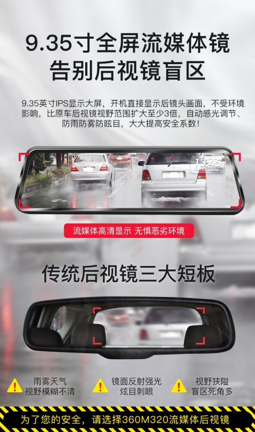 雨天駕駛安全沒保障？360行車記錄儀M320來護你周全