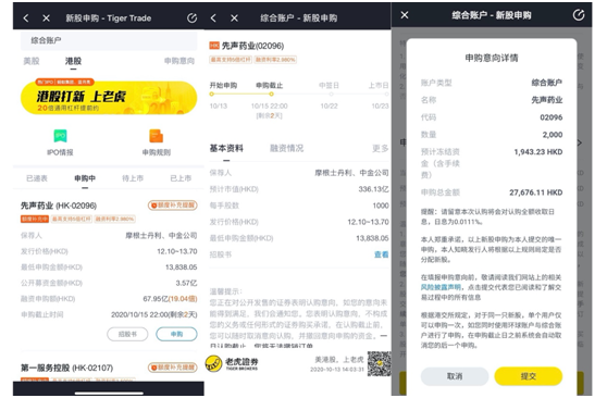 先聲藥業(yè)沖刺港交所今起招股，老虎證券打新通道已開啟