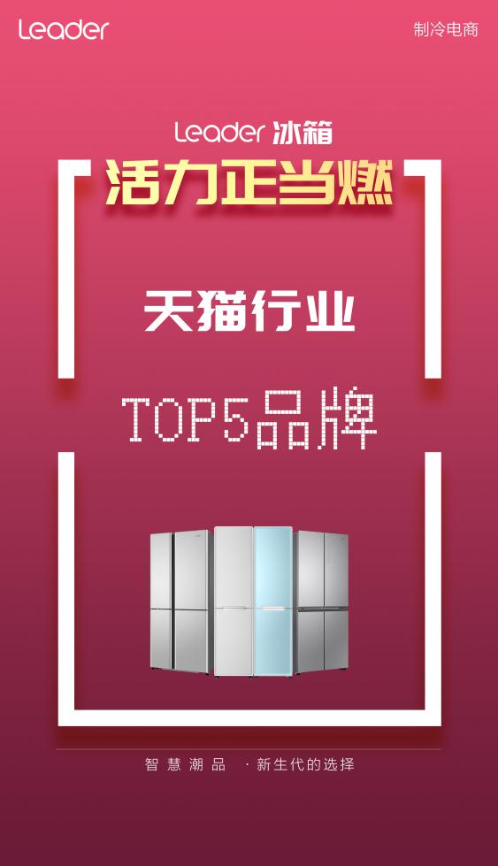 躍居TOP5！被年輕人喜歡的Leader冰箱，雙11榜上有名