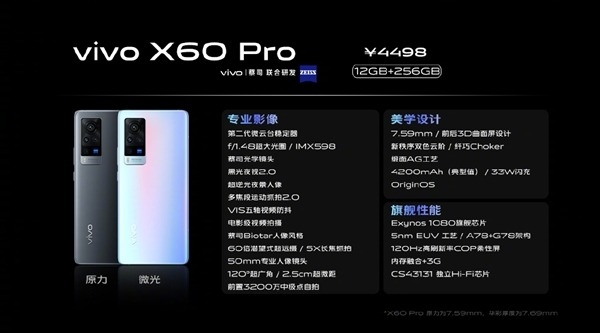 vivo X60系列本周開售：業(yè)內(nèi)最薄5G手機(jī)！3498元起