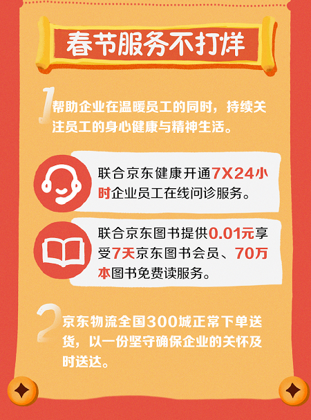 京東企業(yè)業(yè)務(wù)發(fā)起“溫暖企業(yè)原年人”行動(dòng) 讓企業(yè)福利更有年味