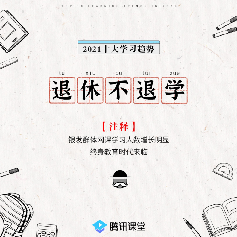 騰訊課堂發(fā)布2021年學(xué)習(xí)趨勢(shì):IT學(xué)習(xí)后浪式碾壓 銀發(fā)族退休不退學(xué)