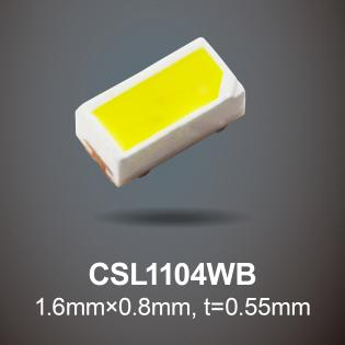 ROHM開(kāi)發(fā)出1608尺寸超小型高亮度白色貼片LED“CSL1104WB”