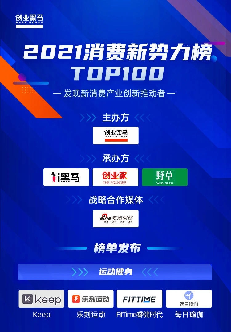 FitTime睿健時代榮登《2021消費新勢力榜TOP100》榜單