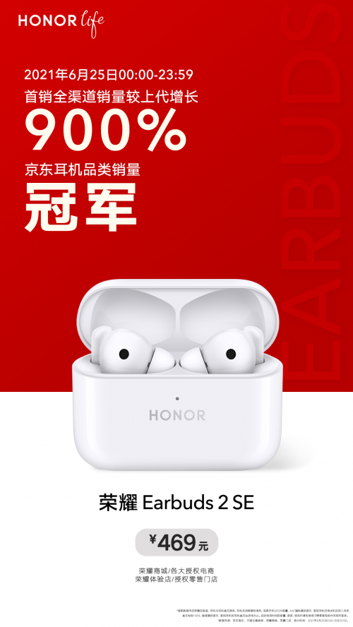 榮耀Earbuds 2 SE首銷全渠道銷量暴漲，趙明表示未來每月有重量級新品推出