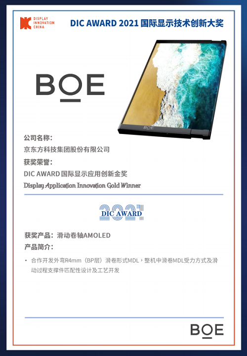 DIC 2021 顯示技術及應用創(chuàng)新展在滬啟幕！DIC AWARD獎項揭曉，這些顯示企業(yè)摘得桂冠！