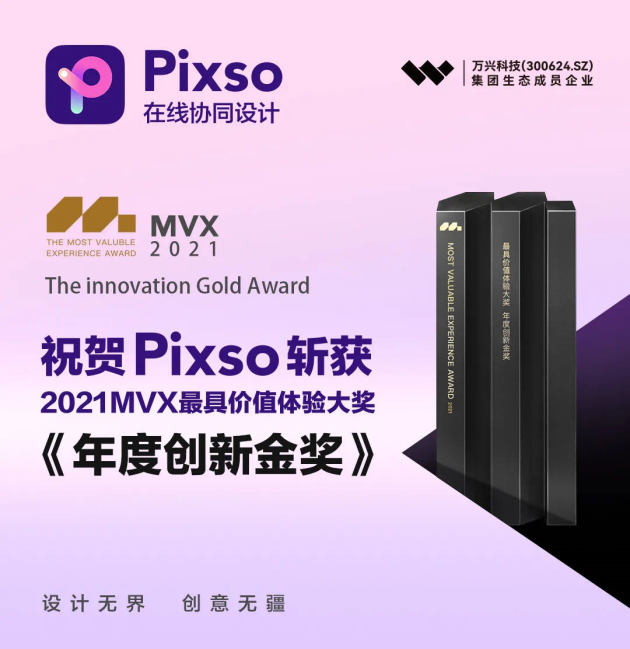 UI設(shè)計新起之秀Pixso斬獲MVX年度創(chuàng)新金獎