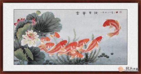 客廳適合掛什么畫(huà) 招財(cái)九魚(yú)圖讓2019走運(yùn)一整年