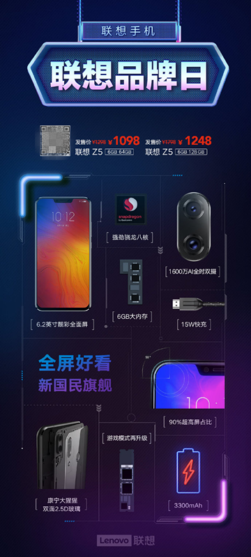 “機渴難耐”卻不知選哪個品牌？超品日聯(lián)想Z5s首降100熱銷中