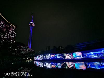 天府幻夜圖點(diǎn)亮最美錦江 華為P30系列記錄成都如夢夜景