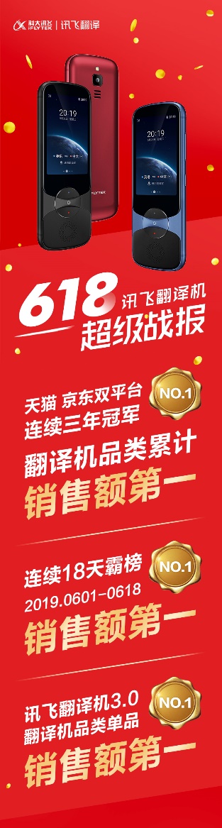 續(xù)寫榮耀！訊飛翻譯機618連續(xù)18天霸榜第一