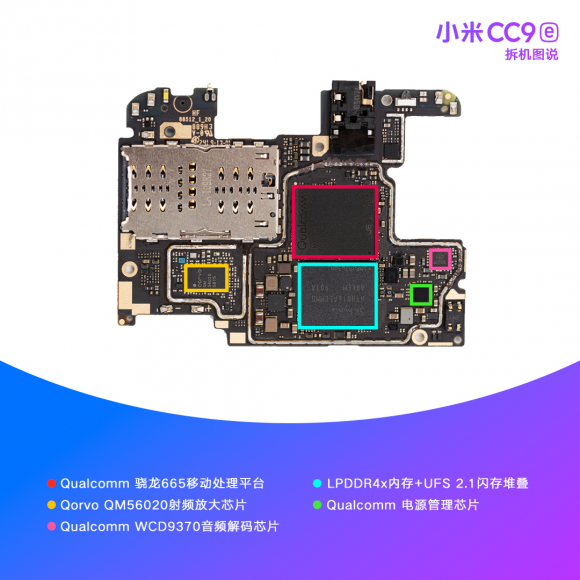 小米CC9e整機(jī)拆解，前置3200萬(wàn)+4800萬(wàn)超廣角AI三攝讓美無(wú)處可藏