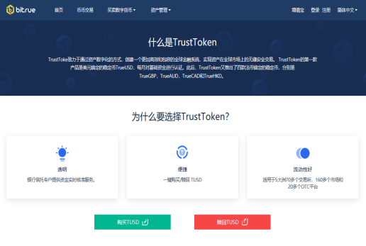 TrustToken與Bitrue合作 ，宣布開通TUSD官網(wǎng)快速購兌通道并即將上線THKD