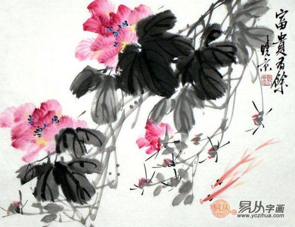 鄭曉京作品欣賞：寫(xiě)意芙蓉國(guó)畫(huà)欣賞 美得不可方物