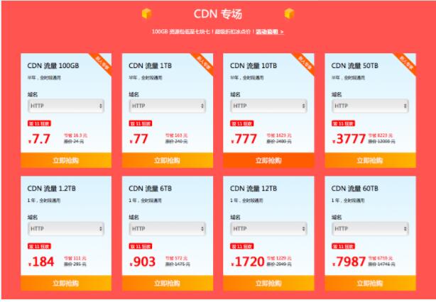 七牛云雙11云采購嘉年華，CDN、云存儲(chǔ)等資源包低至1折