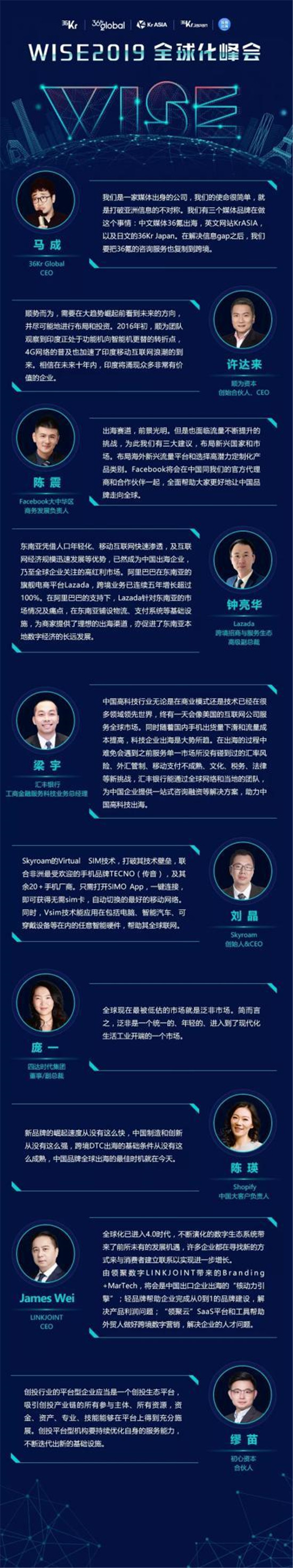 全球化浪潮下，中國企業(yè)出海的機遇與挑戰(zhàn)丨WISE2019全球化峰會