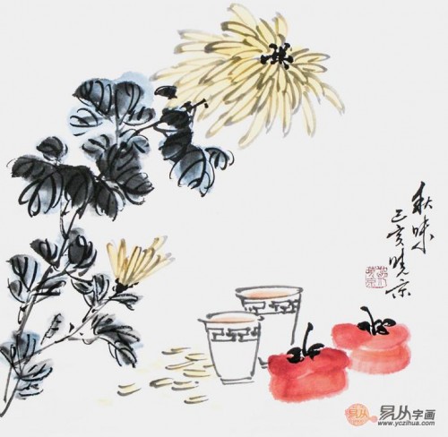 茶樓適合什么掛畫？古典古韻花鳥畫，賞畫品茶環(huán)境佳