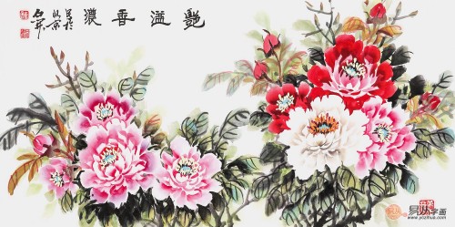 客廳白墻掛什么裝飾畫好，這幾幅花鳥國畫作品最合適了