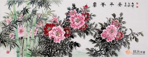 客廳白墻掛什么裝飾畫好，這幾幅花鳥國畫作品最合適了