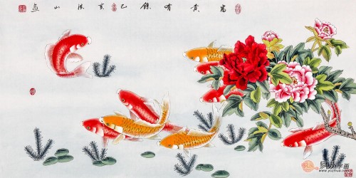 客廳白墻掛什么裝飾畫好，這幾幅花鳥國畫作品最合適了